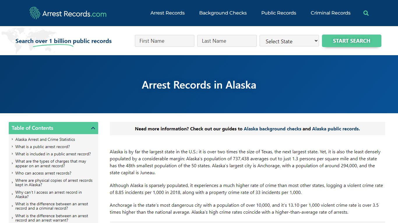 Alaska Arrests Records - Criminal, Warrant and Background ...