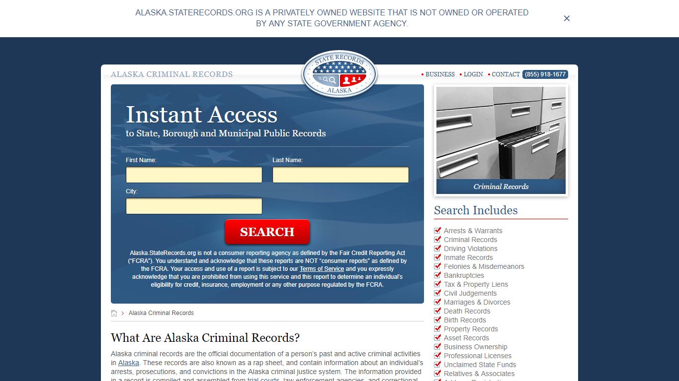 Alaska Criminal Records | StateRecords.org