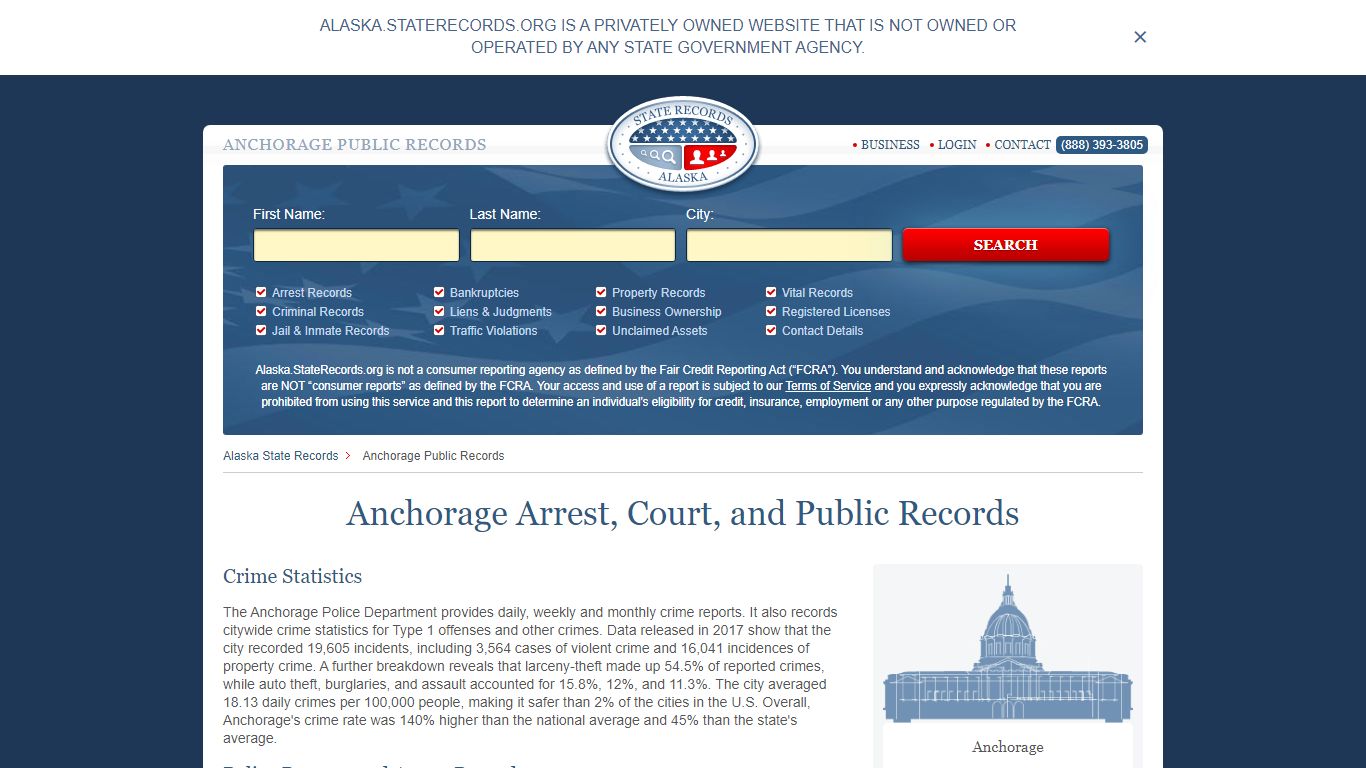Anchorage Arrest and Public Records | Alaska.StateRecords.org